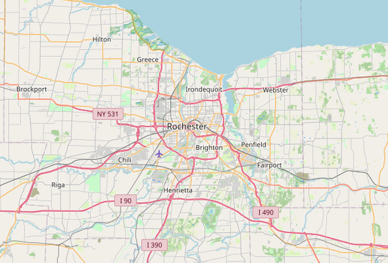 Map of Greater Rochester, NY service area